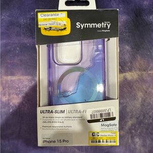 Symmetry Ultra-Slim MagSafe Case for iPhone 15 Pro - Blue and Purple